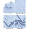 imageCOOFANDY Men Linen Shirts Guayabera Cuban Shirts Long Sleeve Dress Shirts Beach Wedding ShirtsLight Blue