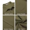 imageCOOFANDY Mens Casual Button Down Shirts Short Sleeve Textured Summer Beach Shirt with PocketArmy Green