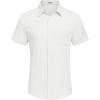 imageCOOFANDY Mens Casual Button Down Shirts Short Sleeve Textured Summer Beach Shirt with PocketAwhite