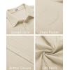 imageCOOFANDY Mens Casual Button Down Shirts Short Sleeve Textured Summer Beach Shirt with PocketBeige