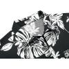 imageCOOFANDY Mens Casual Button Down Shirts Short Sleeve Textured Summer Beach Shirt with PocketBlackwhite Leaves