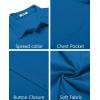 imageCOOFANDY Mens Casual Button Down Shirts Short Sleeve Textured Summer Beach Shirt with PocketBlue