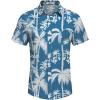 imageCOOFANDY Mens Casual Button Down Shirts Short Sleeve Textured Summer Beach Shirt with PocketBluecoconut Tree