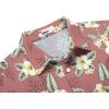 imageCOOFANDY Mens Casual Button Down Shirts Short Sleeve Textured Summer Beach Shirt with PocketHibiscus Flowerpink