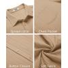 imageCOOFANDY Mens Casual Button Down Shirts Short Sleeve Textured Summer Beach Shirt with PocketKhaki