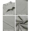 imageCOOFANDY Mens Casual Button Down Shirts Short Sleeve Textured Summer Beach Shirt with PocketLight Grey