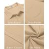 imageCOOFANDY Mens Casual Button Down Shirts Short Sleeve Textured Summer Beach Shirt with PocketLight Khaki