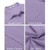 imageCOOFANDY Mens Casual Button Down Shirts Short Sleeve Textured Summer Beach Shirt with PocketLight Purple