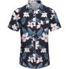 imageCOOFANDY Mens Casual Button Down Shirts Short Sleeve Textured Summer Beach Shirt with PocketNavywhite Floral
