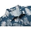 imageCOOFANDY Mens Casual Button Down Shirts Short Sleeve Textured Summer Beach Shirt with PocketNavywhite Leaves