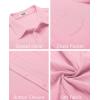 imageCOOFANDY Mens Casual Button Down Shirts Short Sleeve Textured Summer Beach Shirt with PocketPink