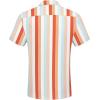 imageCOOFANDY Mens Casual Button Down Shirts Short Sleeve Textured Summer Beach Shirt with PocketRainbow Stripes