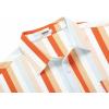 imageCOOFANDY Mens Casual Button Down Shirts Short Sleeve Textured Summer Beach Shirt with PocketRainbow Stripes