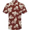 imageCOOFANDY Mens Casual Button Down Shirts Short Sleeve Textured Summer Beach Shirt with PocketRedwhite Floral