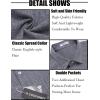 imageCOOFANDY Mens Linen Shirt Beach Summer Short Sleeve Button Down Casual ShirtsBlue