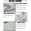 imageCOOFANDY Mens Linen Shirt Beach Summer Short Sleeve Button Down Casual ShirtsLight Green