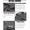 imageCOOFANDY Mens Linen Shirt Beach Summer Short Sleeve Button Down Casual ShirtsTextured Black