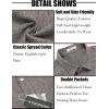 imageCOOFANDY Mens Linen Shirt Beach Summer Short Sleeve Button Down Casual ShirtsTextured Grey