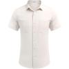 imageCOOFANDY Mens Linen Shirt Beach Summer Short Sleeve Button Down Casual ShirtsWhite