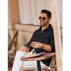 imageCOOFANDY Mens Shirt Jacket Long Sleeve Overshirt Casual Button Down Shacket Thermal Shirts with PocketsBlack