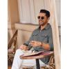 imageCOOFANDY Mens Shirt Jacket Long Sleeve Overshirt Casual Button Down Shacket Thermal Shirts with PocketsDark Grey