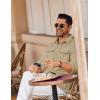 imageCOOFANDY Mens Shirt Jacket Long Sleeve Overshirt Casual Button Down Shacket Thermal Shirts with PocketsKhaki