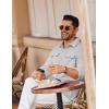 imageCOOFANDY Mens Shirt Jacket Long Sleeve Overshirt Casual Button Down Shacket Thermal Shirts with PocketsLight Grey