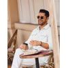 imageCOOFANDY Mens Shirt Jacket Long Sleeve Overshirt Casual Button Down Shacket Thermal Shirts with PocketsWhite