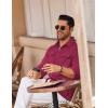 imageCOOFANDY Mens Shirt Jacket Long Sleeve Overshirt Casual Button Down Shacket Thermal Shirts with PocketsWine Red