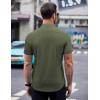 imageCOOFANDY Mens Short Sleeve Button Down Shirts Wrinkle Free Dress Shirts Casual Polka Dot Print Shirt with PocketArmy Green