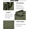 imageCOOFANDY Mens Short Sleeve Button Down Shirts Wrinkle Free Dress Shirts Casual Polka Dot Print Shirt with PocketArmy Green