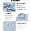 imageCOOFANDY Mens Short Sleeve Button Down Shirts Wrinkle Free Dress Shirts Casual Polka Dot Print Shirt with PocketBlue Combo