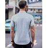 imageCOOFANDY Mens Short Sleeve Button Down Shirts Wrinkle Free Dress Shirts Casual Polka Dot Print Shirt with PocketBlue Combo