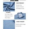 imageCOOFANDY Mens Short Sleeve Button Down Shirts Wrinkle Free Dress Shirts Casual Polka Dot Print Shirt with PocketBlue Plaid