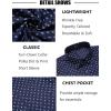 imageCOOFANDY Mens Short Sleeve Button Down Shirts Wrinkle Free Dress Shirts Casual Polka Dot Print Shirt with PocketBluerhombic