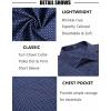 imageCOOFANDY Mens Short Sleeve Button Down Shirts Wrinkle Free Dress Shirts Casual Polka Dot Print Shirt with PocketBluesquare