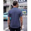 imageCOOFANDY Mens Short Sleeve Button Down Shirts Wrinkle Free Dress Shirts Casual Polka Dot Print Shirt with PocketBluesquare