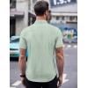 imageCOOFANDY Mens Short Sleeve Button Down Shirts Wrinkle Free Dress Shirts Casual Polka Dot Print Shirt with PocketGreen