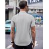 imageCOOFANDY Mens Short Sleeve Button Down Shirts Wrinkle Free Dress Shirts Casual Polka Dot Print Shirt with PocketGrey