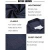 imageCOOFANDY Mens Short Sleeve Button Down Shirts Wrinkle Free Dress Shirts Casual Polka Dot Print Shirt with PocketNavy Blue