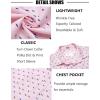 imageCOOFANDY Mens Short Sleeve Button Down Shirts Wrinkle Free Dress Shirts Casual Polka Dot Print Shirt with PocketPink