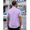 imageCOOFANDY Mens Short Sleeve Button Down Shirts Wrinkle Free Dress Shirts Casual Polka Dot Print Shirt with PocketPurple