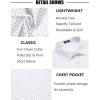 imageCOOFANDY Mens Short Sleeve Button Down Shirts Wrinkle Free Dress Shirts Casual Polka Dot Print Shirt with PocketWhite