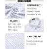 imageCOOFANDY Mens Short Sleeve Button Down Shirts Wrinkle Free Dress Shirts Casual Polka Dot Print Shirt with PocketWhiteclover