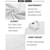 imageCOOFANDY Mens Short Sleeve Button Down Shirts Wrinkle Free Dress Shirts Casual Polka Dot Print Shirt with PocketWhitesquare