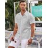 imageCOOFANDY Mens Short Sleeve Button Down Shirts Wrinkle Free Dress Shirts Casual Polka Dot Print Shirt with PocketWhitewindmill