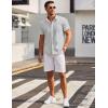 imageCOOFANDY Mens Short Sleeve Button Down Shirts Wrinkle Free Dress Shirts Casual Polka Dot Print Shirt with PocketWhitewindmill