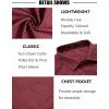 imageCOOFANDY Mens Short Sleeve Button Down Shirts Wrinkle Free Dress Shirts Casual Polka Dot Print Shirt with PocketWine Red