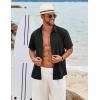 imageCOOFANDY Mens Button Down Shirt Short Sleeve Casual Shirts Beach Summer Shirts Wedding Vacation ShirtsBlack