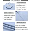 imageCOOFANDY Mens Button Down Shirt Short Sleeve Casual Shirts Beach Summer Shirts Wedding Vacation ShirtsClear Blue